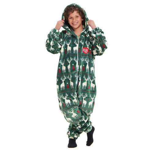 Snuggs Kids Blanket Onesie Green christmas